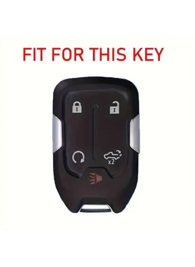 Black Silicone Key Fob Case Cover for Chevrolet Silverado Suburban GMC Sierra Terrain Acadia 2020 2021 2022 - Image 5